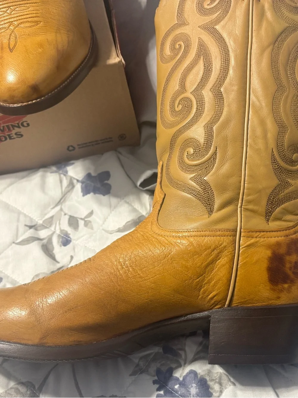 Tony Lama Smooth Ostrich Leather Cowboy Boots Style 8438 13D